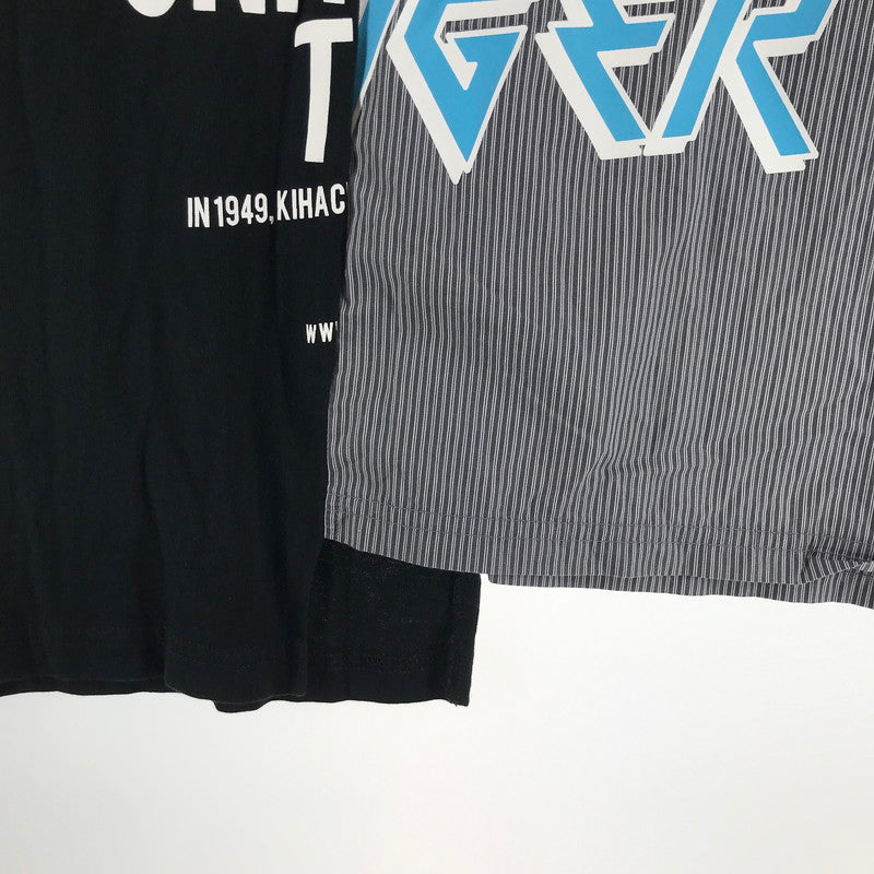【中古品】【メンズ】 ONITSUKA TIGER オニツカタイガー 2183B319 GRAPHIC TEE Tシャツ BLACK.GRAYストライプ SIZE:L 148-260811-io-35-fuzh カラー：ブラックグレーストライプ 万代Net店