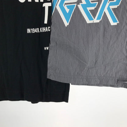 【中古品】【メンズ】 ONITSUKA TIGER オニツカタイガー 2183B319 GRAPHIC TEE Tシャツ BLACK.GRAYストライプ SIZE:L 148-260811-io-35-fuzh カラー：ブラックグレーストライプ 万代Net店