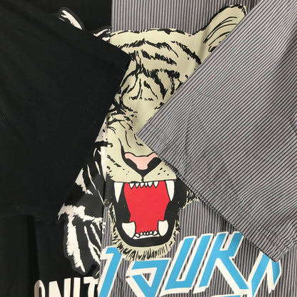 【中古品】【メンズ】 ONITSUKA TIGER オニツカタイガー 2183B319 GRAPHIC TEE Tシャツ BLACK.GRAYストライプ SIZE:L 148-260811-io-35-fuzh カラー：ブラックグレーストライプ 万代Net店
