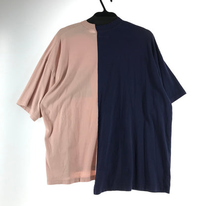 【中古品】【メンズ】 ONITSUKA TIGER オニツカタイガー 半袖Tシャツ NAVY.PINK SIZE:L リメイク風 Tシャツ ※ヨレ・使用感あり 148-260811-io-36-fuzh カラー：ネイビーピンク 万代Net店