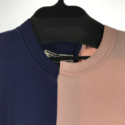 【中古品】【メンズ】 ONITSUKA TIGER オニツカタイガー 半袖Tシャツ NAVY.PINK SIZE:L リメイク風 Tシャツ ※ヨレ・使用感あり 148-260811-io-36-fuzh カラー：ネイビーピンク 万代Net店