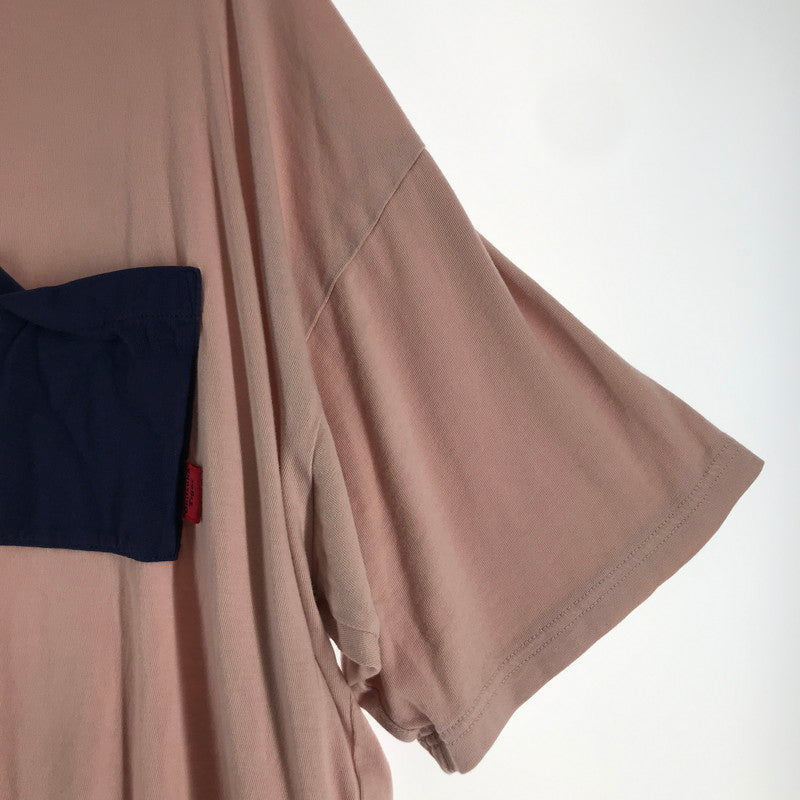【中古品】【メンズ】 ONITSUKA TIGER オニツカタイガー 半袖Tシャツ NAVY.PINK SIZE:L リメイク風 Tシャツ ※ヨレ・使用感あり 148-260811-io-36-fuzh カラー：ネイビーピンク 万代Net店