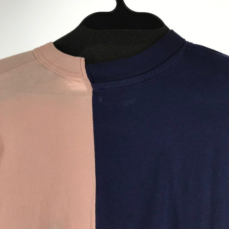 【中古品】【メンズ】 ONITSUKA TIGER オニツカタイガー 半袖Tシャツ NAVY.PINK SIZE:L リメイク風 Tシャツ ※ヨレ・使用感あり 148-260811-io-36-fuzh カラー：ネイビーピンク 万代Net店