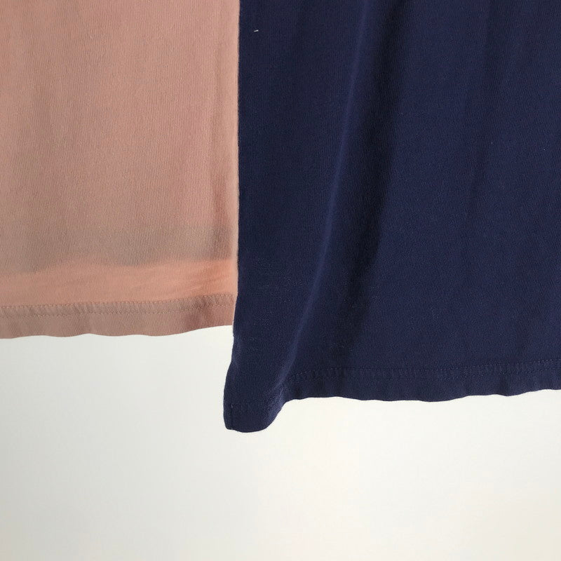 【中古品】【メンズ】 ONITSUKA TIGER オニツカタイガー 半袖Tシャツ NAVY.PINK SIZE:L リメイク風 Tシャツ ※ヨレ・使用感あり 148-260811-io-36-fuzh カラー：ネイビーピンク 万代Net店