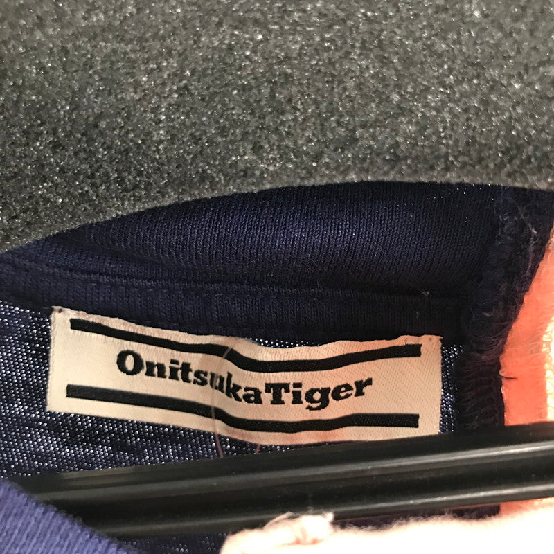 【中古品】【メンズ】 ONITSUKA TIGER オニツカタイガー 半袖Tシャツ NAVY.PINK SIZE:L リメイク風 Tシャツ ※ヨレ・使用感あり 148-260811-io-36-fuzh カラー：ネイビーピンク 万代Net店