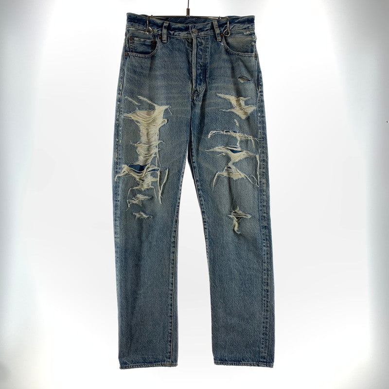 【中古品】【メンズ】 MINEDENIM マインデニム USS DENIM PANTS ダメージデニムパンツ 151-260707-ny-02-fuzh サイズ：5（XS） カラー：ブルー 万代Net店