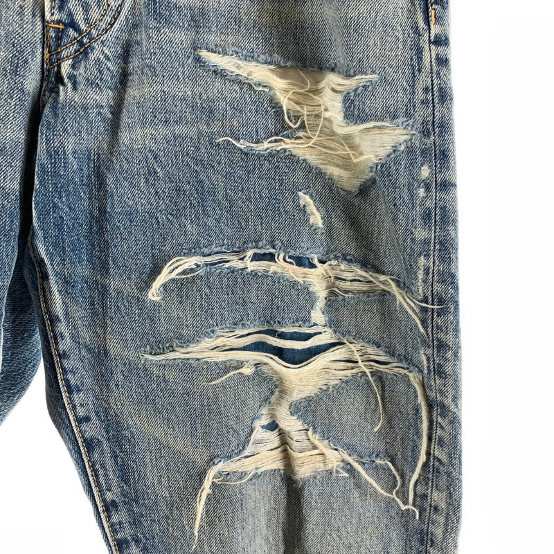 【中古品】【メンズ】 MINEDENIM マインデニム USS DENIM PANTS ダメージデニムパンツ 151-260707-ny-02-fuzh サイズ：5（XS） カラー：ブルー 万代Net店
