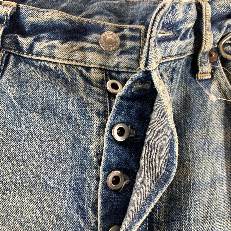【中古品】【メンズ】 MINEDENIM マインデニム USS DENIM PANTS ダメージデニムパンツ 151-260707-ny-02-fuzh サイズ：5（XS） カラー：ブルー 万代Net店