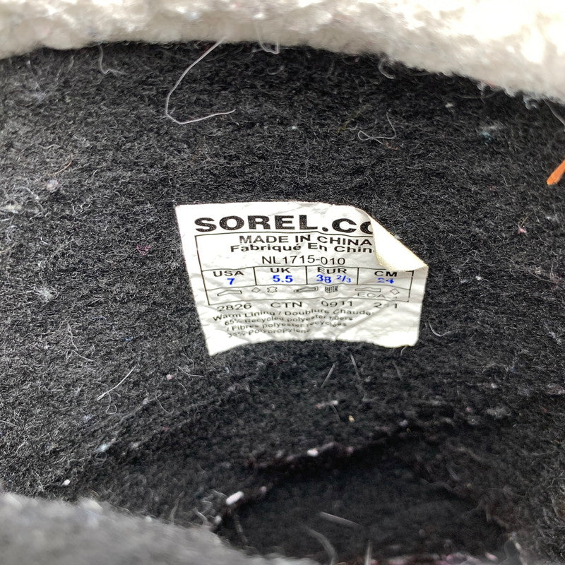 【中古品】【レディース】 SOREL ソレル スノーブーツ BLACK チマヨ柄 SIZE:24.0㎝ ※汚れ・毛玉・毛の付着・プリントヒビ・使用感有 靴 167-260811-io-56-fuzh カラー：ブラック 万代Net店