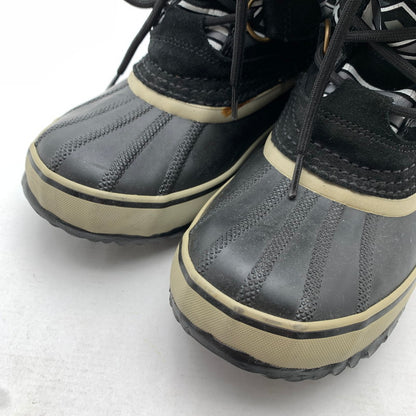 【中古品】【レディース】 SOREL ソレル スノーブーツ BLACK チマヨ柄 SIZE:24.0㎝ ※汚れ・毛玉・毛の付着・プリントヒビ・使用感有 靴 167-260811-io-56-fuzh カラー：ブラック 万代Net店