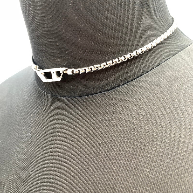 【中古品】【レディース】 DIESEL ディーゼル チョーカーネックレス カラー:シルバー・ブラック 保存袋・箱有 アクセサリー 192-260715-io-04-fuzh 万代Net店