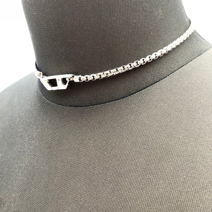 【中古品】【レディース】 DIESEL ディーゼル チョーカーネックレス カラー:シルバー・ブラック 保存袋・箱有 アクセサリー 192-260715-io-04-fuzh 万代Net店