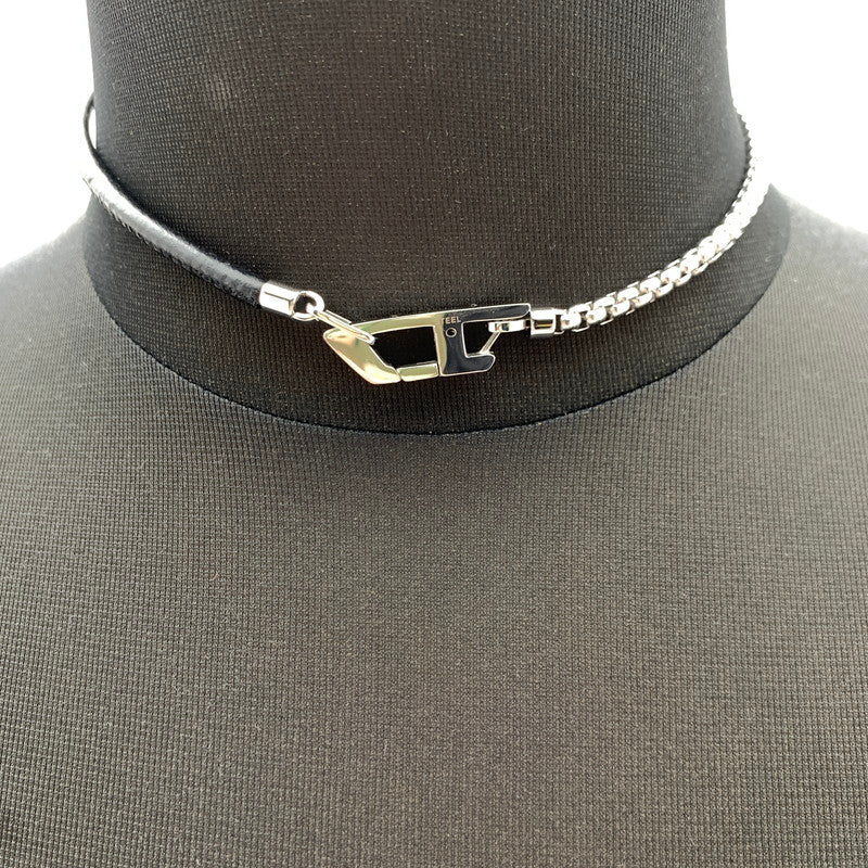 【中古品】【レディース】 DIESEL ディーゼル チョーカーネックレス カラー:シルバー・ブラック 保存袋・箱有 アクセサリー 192-260715-io-04-fuzh 万代Net店