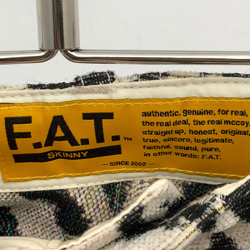 【中古品】【メンズ】 FAT F32520-PN25-AB GOBEROUSER エフエーティー 総柄 パンツ ボトムス ブランド 古着 153-260726-gm-04-fuzh サイズ：L カラー：ゼブラ 万代Net店