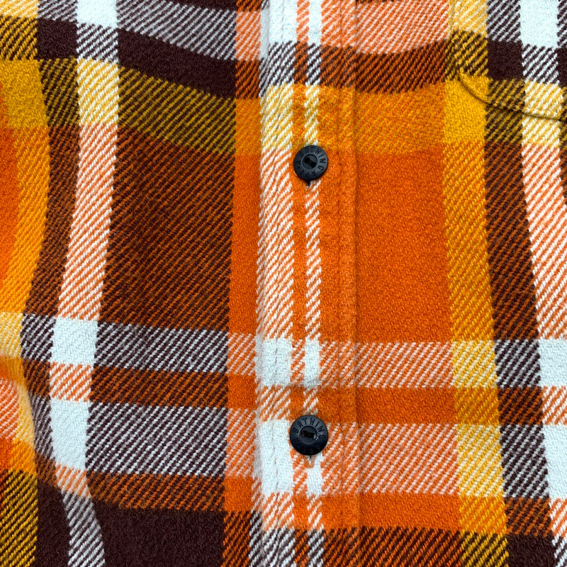 【中古品】【メンズ】 A BATHING APE ア・ベイシング・エイプ 001SHK801004M CHECK RELAXED FIT SHIRT チェックシャツ リラックスフィット ORANGE SIZE:Ｌ 142-260719-io-03-fuzh 万代Net店