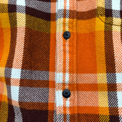 【中古品】【メンズ】 A BATHING APE ア・ベイシング・エイプ 001SHK801004M CHECK RELAXED FIT SHIRT チェックシャツ リラックスフィット ORANGE SIZE:Ｌ 142-260719-io-03-fuzh 万代Net店