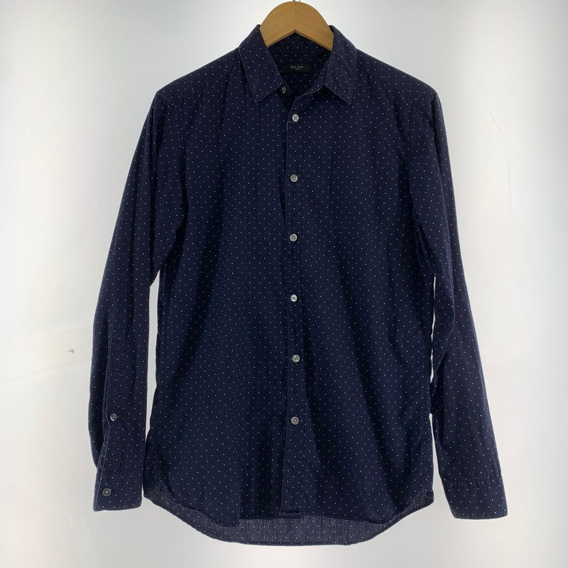 【中古品】【メンズ】 PAUL SMITH ポール・スミス PL-CR-70046 長袖シャツ NAVY SIZE:M ドット ※使用感有 141-260920-io-26-fuzh カラー：ネイビー 万代Net店