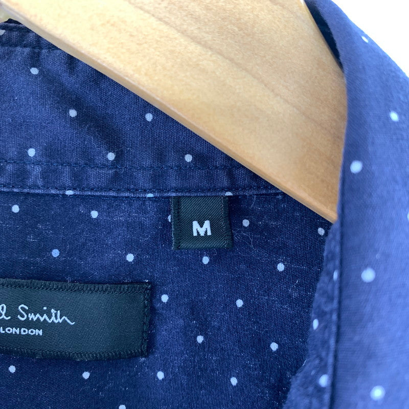 【中古品】【メンズ】 PAUL SMITH ポール・スミス PL-CR-70046 長袖シャツ NAVY SIZE:M ドット ※使用感有 141-260920-io-26-fuzh カラー：ネイビー 万代Net店