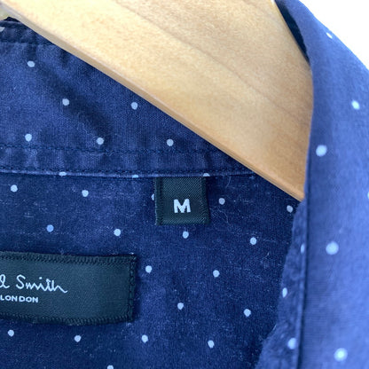 【中古品】【メンズ】 PAUL SMITH ポール・スミス PL-CR-70046 長袖シャツ NAVY SIZE:M ドット ※使用感有 141-260920-io-26-fuzh カラー：ネイビー 万代Net店