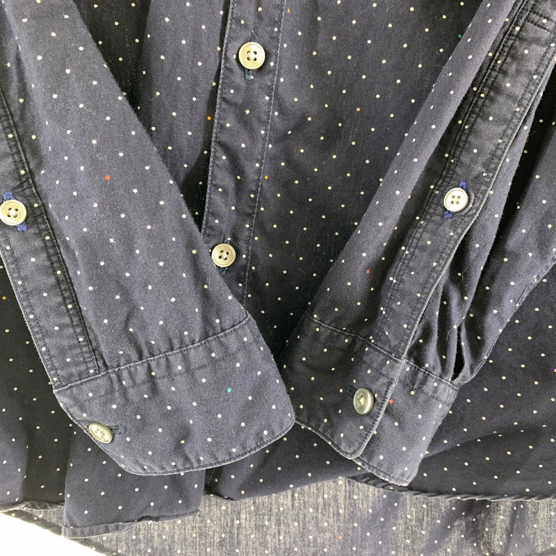 【中古品】【メンズ】 PAUL SMITH ポール・スミス PL-CR-70046 長袖シャツ NAVY SIZE:M ドット ※使用感有 141-260920-io-26-fuzh カラー：ネイビー 万代Net店