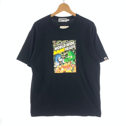 【中古品】【メンズ】 BAPE HEADS TOUR OZXTEMX09007N ベイプ ヘッズ 2000イベント 半袖Tシャツ カットソー ブランド 古着 142-260726-gm-03-fuzh サイズ：L カラー：ブラック 万代Net店