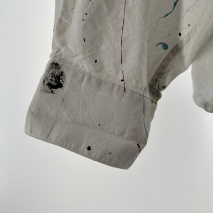 【中古品】【メンズ】 APPLEBUM アップルバム PAINT OVERSIZE SHIRT ペイントオーバーシャツ 142-260710-ny-01-fuzh サイズ：L カラー：ホワイト 万代Net店