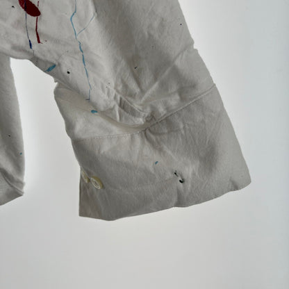【中古品】【メンズ】 APPLEBUM アップルバム PAINT OVERSIZE SHIRT ペイントオーバーシャツ 142-260710-ny-01-fuzh サイズ：L カラー：ホワイト 万代Net店