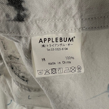 【中古品】【メンズ】 APPLEBUM アップルバム PAINT OVERSIZE SHIRT ペイントオーバーシャツ 142-260710-ny-01-fuzh サイズ：L カラー：ホワイト 万代Net店