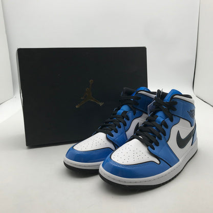 【中古美品】【メンズ】 NIKE ナイキ DD6834-402 AIR JORDAN １ MID SE ”SIGNAL BLUE” エアジョーダン1 シグナルブルー スニーカー 靴 160-260723-mh-03-fuzh サイズ：28.5cm カラー：ホワイト ブルー エナメル 万代Net店