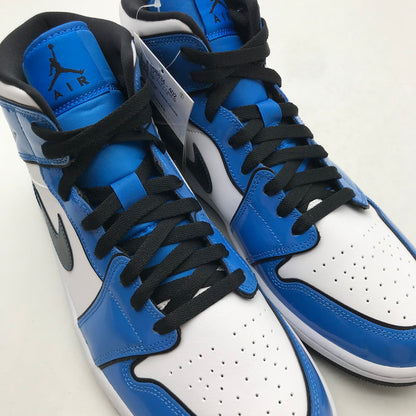 【中古美品】【メンズ】 NIKE ナイキ DD6834-402 AIR JORDAN １ MID SE ”SIGNAL BLUE” エアジョーダン1 シグナルブルー スニーカー 靴 160-260723-mh-03-fuzh サイズ：28.5cm カラー：ホワイト ブルー エナメル 万代Net店