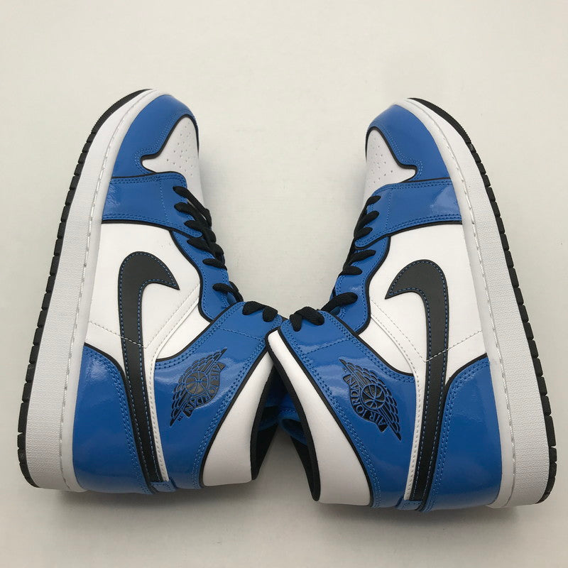 【中古美品】【メンズ】 NIKE ナイキ DD6834-402 AIR JORDAN １ MID SE ”SIGNAL BLUE” エアジョーダン1 シグナルブルー スニーカー 靴 160-260723-mh-03-fuzh サイズ：28.5cm カラー：ホワイト ブルー エナメル 万代Net店