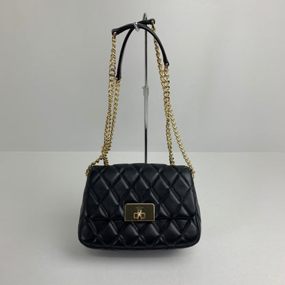 【中古品】 KATE SPADE NEW YORK ケイトスペードニューヨーク キャリー スモール フラップ クロスボディ カラーBLACK.ゴールド キルティング ショルダー カバン 180-260714-ky-08-fuzh 万代Net店