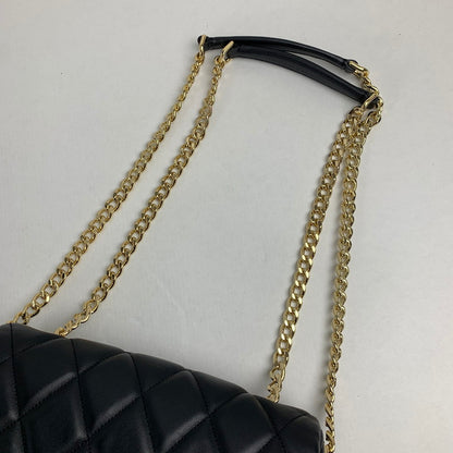 【中古品】 KATE SPADE NEW YORK ケイトスペードニューヨーク キャリー スモール フラップ クロスボディ カラーBLACK.ゴールド キルティング ショルダー カバン 180-260714-ky-08-fuzh 万代Net店