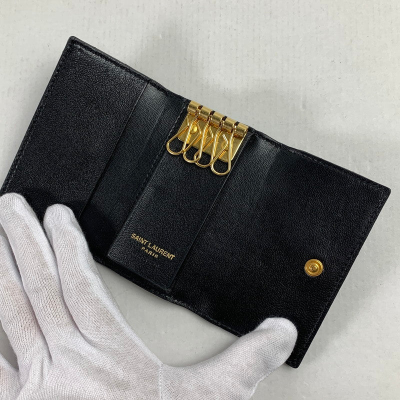 【中古品】【レディース】 YVES SAINT LAURENT イヴサンローラン 4連キーケース カラー BLACK カサンドラ 本体のみ 181-260714-ky-09-fuzh 万代Net店