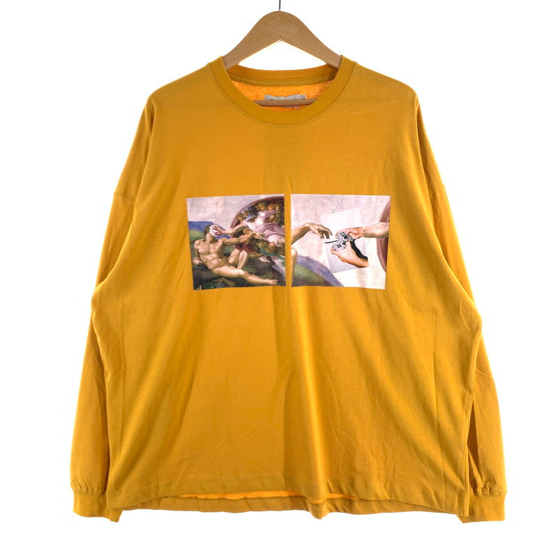 【中古品】【メンズ】 TIGHTBOOTH PASS THE PIE L S T-SHIRT タイトブース 長袖Tシャツ カットソー ブランド 古着 142-260726-gm-20-fuzh サイズ：L カラー：イエロー 万代Net店