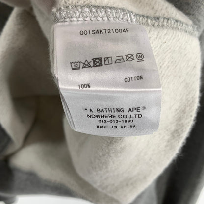 【中古品】【メンズ】 A BATHING APE ア・ベイシング・エイプ 25AW EMBROIDERY STYLE JAPANESE CRANE CREWNECK クルーネック スウェット トレーナー GRAY SIZE:L ロゴに鶴刺繍 ※毛の付着あり 142-260719-io-18-fuzh 万代Net店