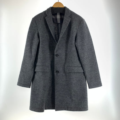 【中古品】【メンズ】 BLACK LABEL ブラックレーベル CRESTBRIDGE クレスト ブリッジ チェスターコート ジャケット アウター 古着 141-261009-mh-05-fuzh サイズ：L カラー：グレー 万代Net店