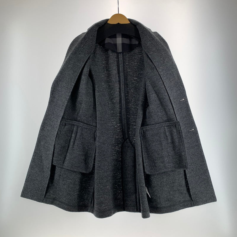 【中古品】【メンズ】 BLACK LABEL ブラックレーベル CRESTBRIDGE クレスト ブリッジ チェスターコート ジャケット アウター 古着 141-261009-mh-05-fuzh サイズ：L カラー：グレー 万代Net店