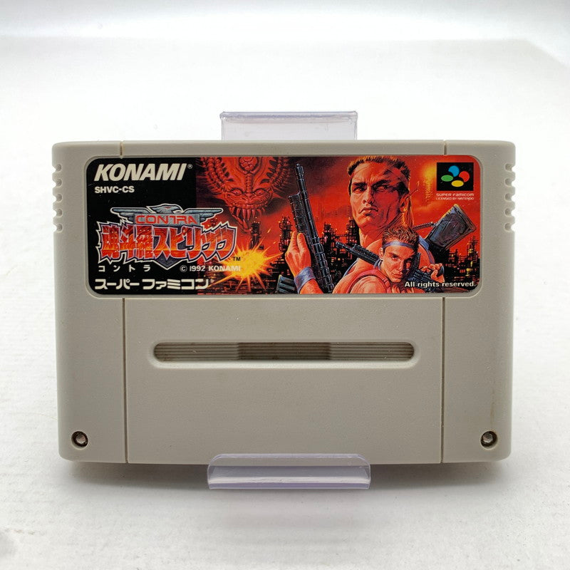 【中古品】 Nintendo SUPER Famicoｍ SFC ニンテンドー スーパー ファミコン ソフト 魂斗羅スピリッツ 併売 ソフト汚れ 023-260714-mh-06-fuzh 万代Net店