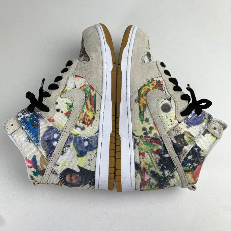 【中古品】【メンズ】 SUPREME×NIKE SB DUNK HIGH シュプリーム ×ダンクハイ "RAMMELLZEE" FD8779-100 MULTI.総柄 SIZE:26.0cm チャーム.シューレース.タグ.箱付属 スニーカー 靴 160-260712-ky-12-fuzh 万代Net店