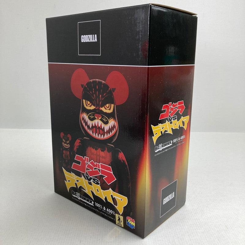 【中古美品】 BE＠RBRICK ベアブリック ゴジラVSデストロイア版 ゴジラ(メルトダウン：クリアオレンジVer.) 100% ＆ 400% 「ゴジラvsデストロイア」 055-260722-io-06-fuzh 万代Net店