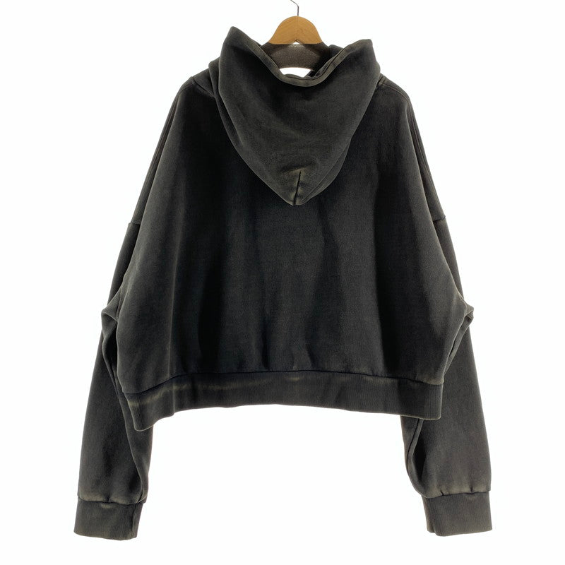 【中古品】【メンズ】 ENTIRE STUDIOS エンタイアスタジオ ES2125 22AW HEAVY HOOD ヘビーフードスウェットパーカー ヴィンテージ加工 141-260730-ny-05-fuzh サイズ：S カラー：ブラック 万代Net店