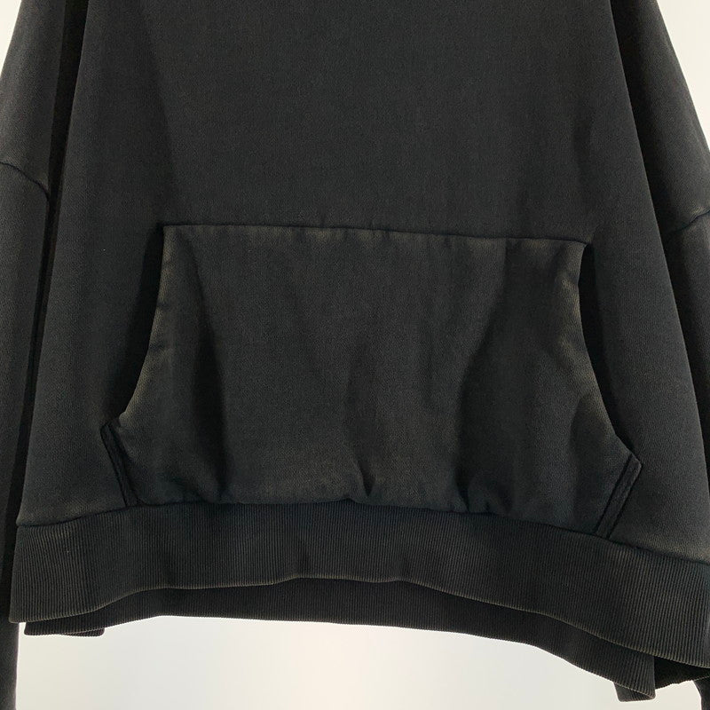 【中古品】【メンズ】 ENTIRE STUDIOS エンタイアスタジオ ES2125 22AW HEAVY HOOD ヘビーフードスウェットパーカー ヴィンテージ加工 141-260730-ny-05-fuzh サイズ：S カラー：ブラック 万代Net店