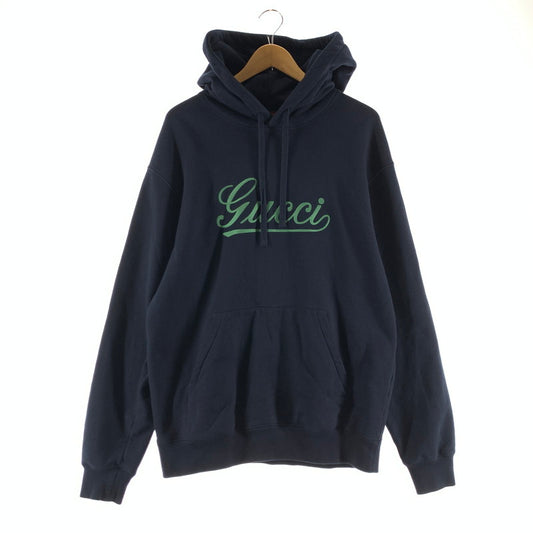 【中古品】【メンズ】 GUCCI グッチ 788771XJGQK エンブロイダリープルオーバーパーカー カラーNAVY SIZE:L 141-260722-ky-26-fuzh 万代Net店