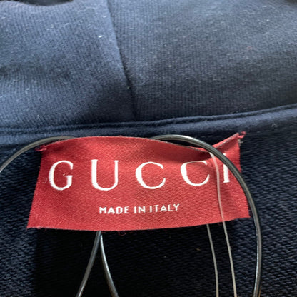 【中古品】【メンズ】 GUCCI グッチ 788771XJGQK エンブロイダリープルオーバーパーカー カラーNAVY SIZE:L 141-260722-ky-26-fuzh 万代Net店