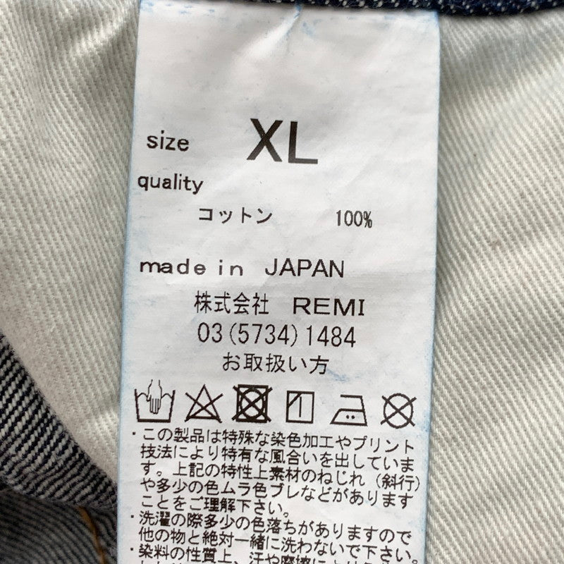 【中古品】【メンズ】 REMI RELIEF レミ レリーフ デニムパンツ カラーインディゴ SIZE:XL パッチ(RRV) 151-260722-ky-05-fuzh 万代Net店
