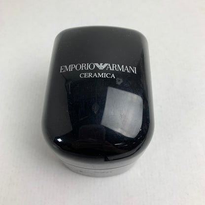【中古品】【メンズ】 EMPORIO ARMANI エンポリオ アルマーニ AR-1421 クォーツ時計 カラーBLACK コマ、ケース付属 時計 197-260714-ky-19-fuzh 万代Net店