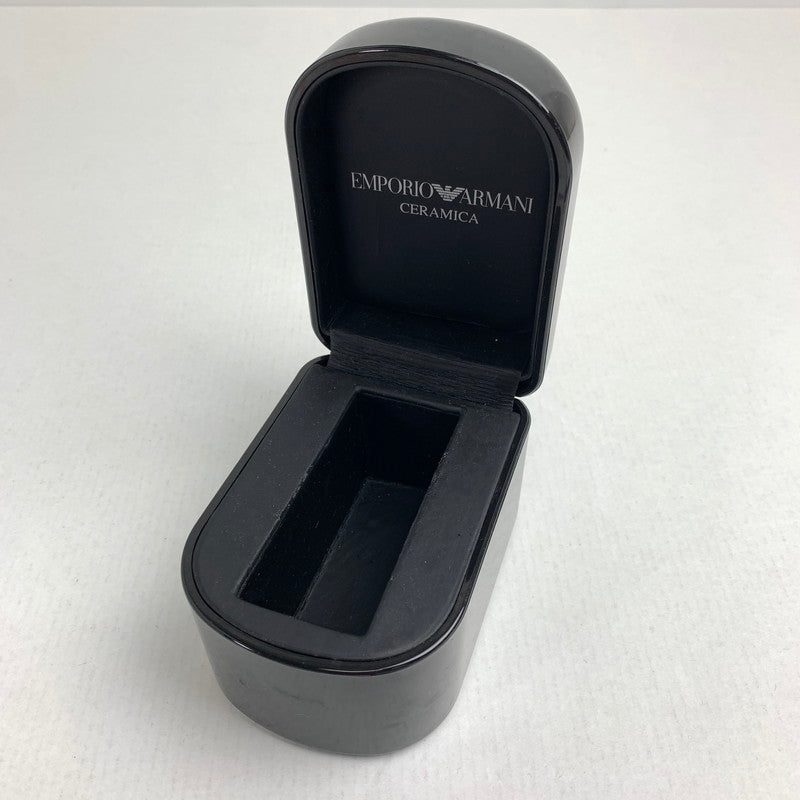 【中古品】【メンズ】 EMPORIO ARMANI エンポリオ アルマーニ AR-1421 クォーツ時計 カラーBLACK コマ、ケース付属 時計 197-260714-ky-19-fuzh 万代Net店