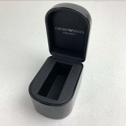 【中古品】【メンズ】 EMPORIO ARMANI エンポリオ アルマーニ AR-1421 クォーツ時計 カラーBLACK コマ、ケース付属 時計 197-260714-ky-19-fuzh 万代Net店