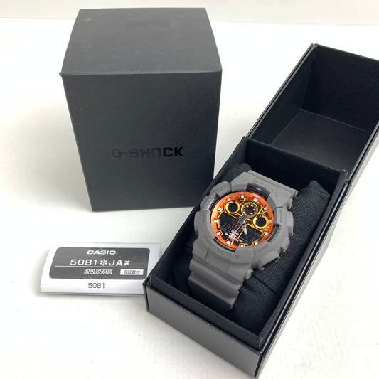 【中古品】【メンズ】 G-SHOCK ジーショック GA-100FL-8AJF FLAME INSIDE SERIES カラーメタルオレンジ・グレー 時計 196-260714-ky-18-fuzh 万代Net店